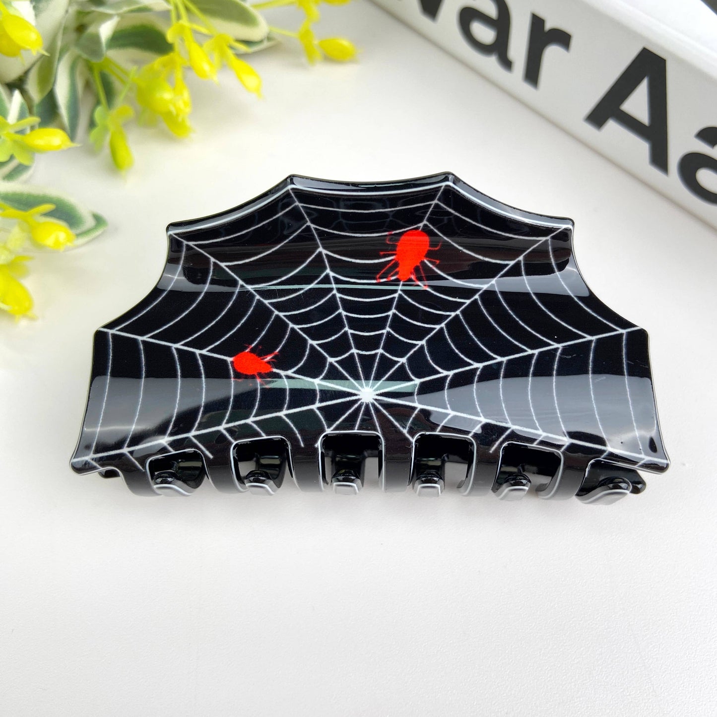 Halloween  Funny Spider Web Hair Clip: B