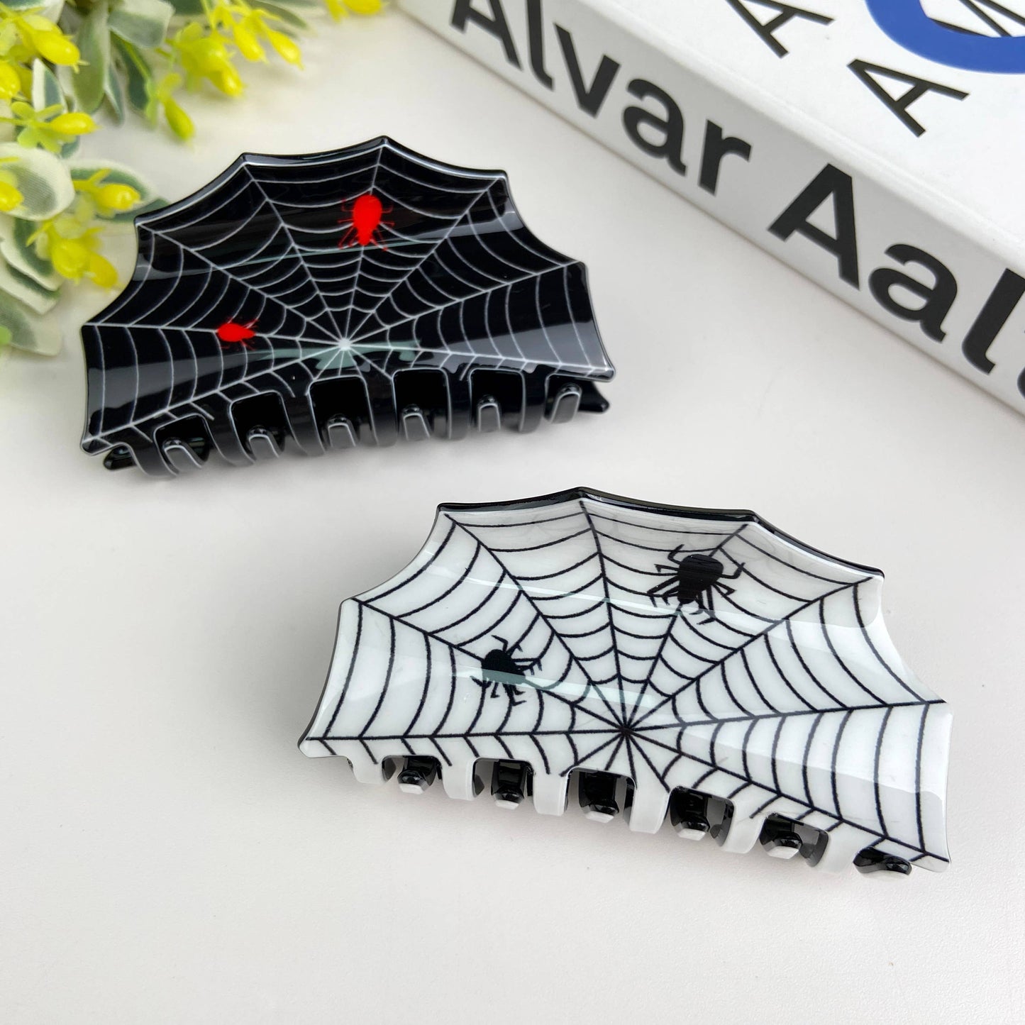 Halloween  Funny Spider Web Hair Clip: B