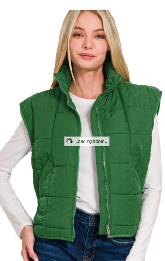 High Neck Puffer Vest