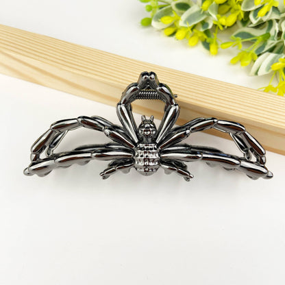 Personalized spider metal hair clip: Gold