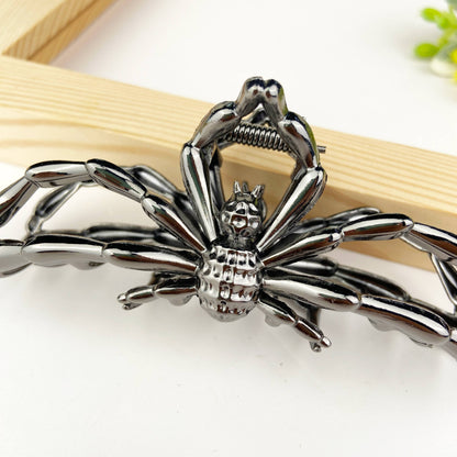 Personalized spider metal hair clip: Gold