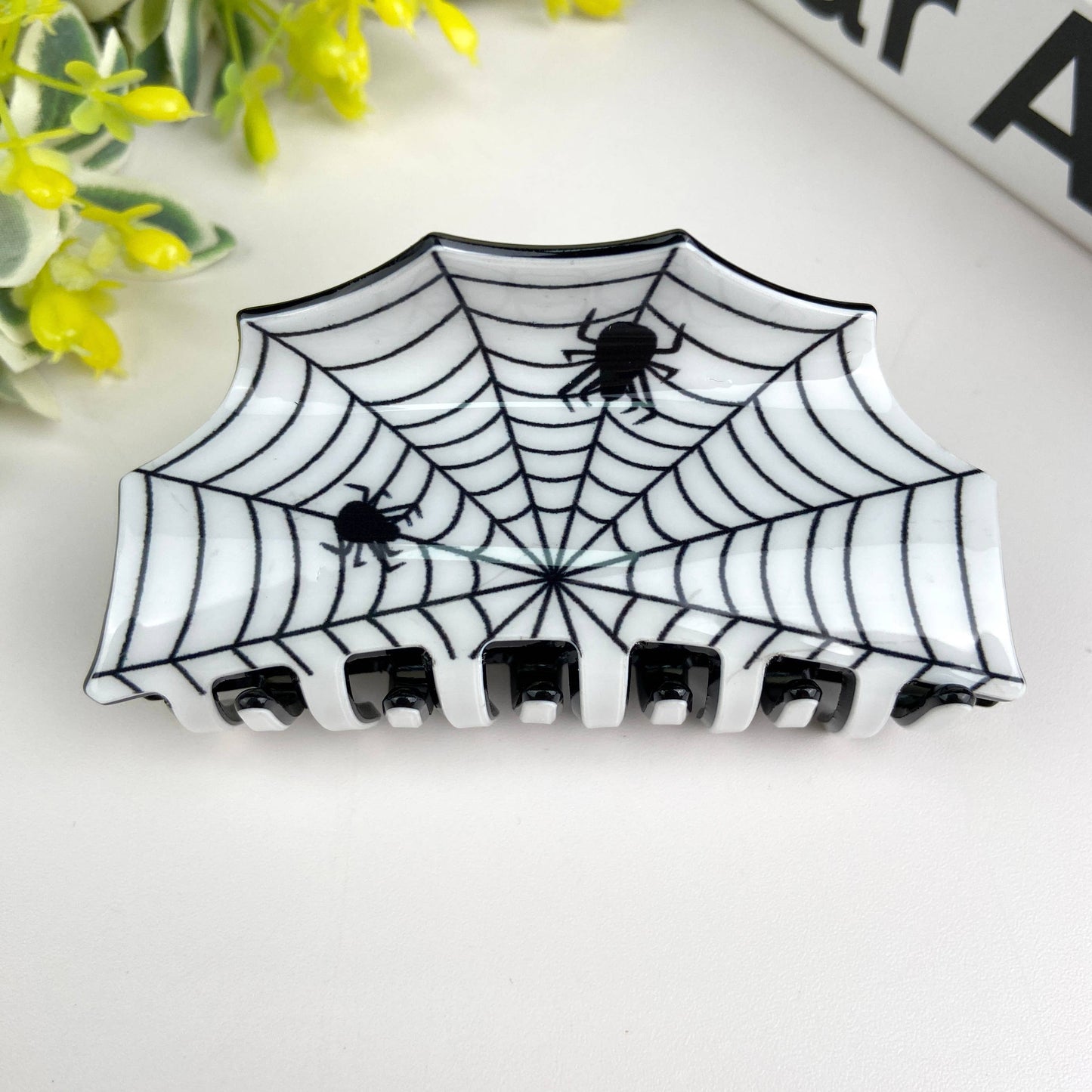 Halloween  Funny Spider Web Hair Clip: B