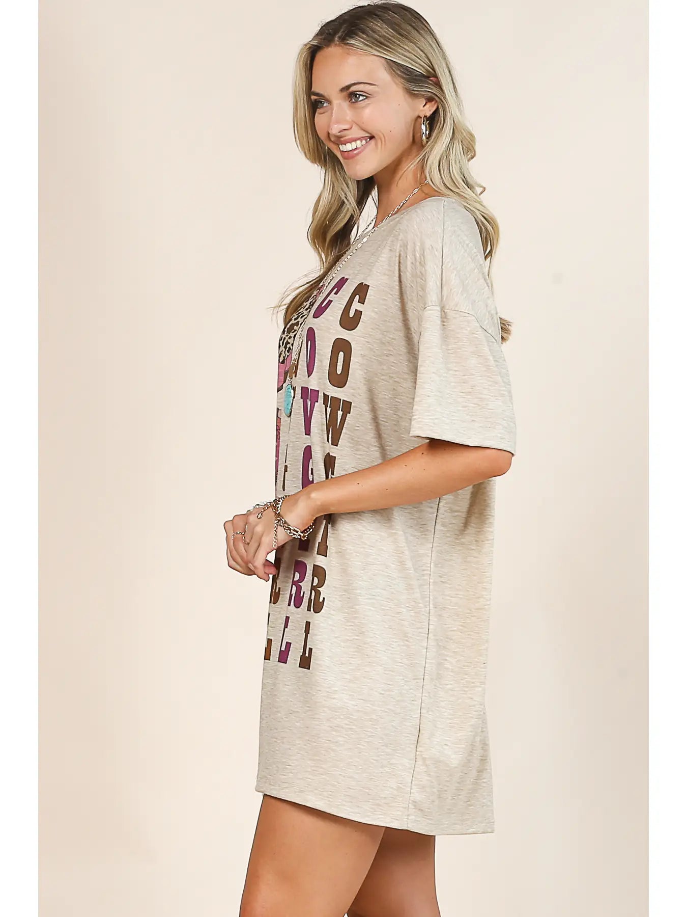 Cowgirl Boots T-Shirt Dress