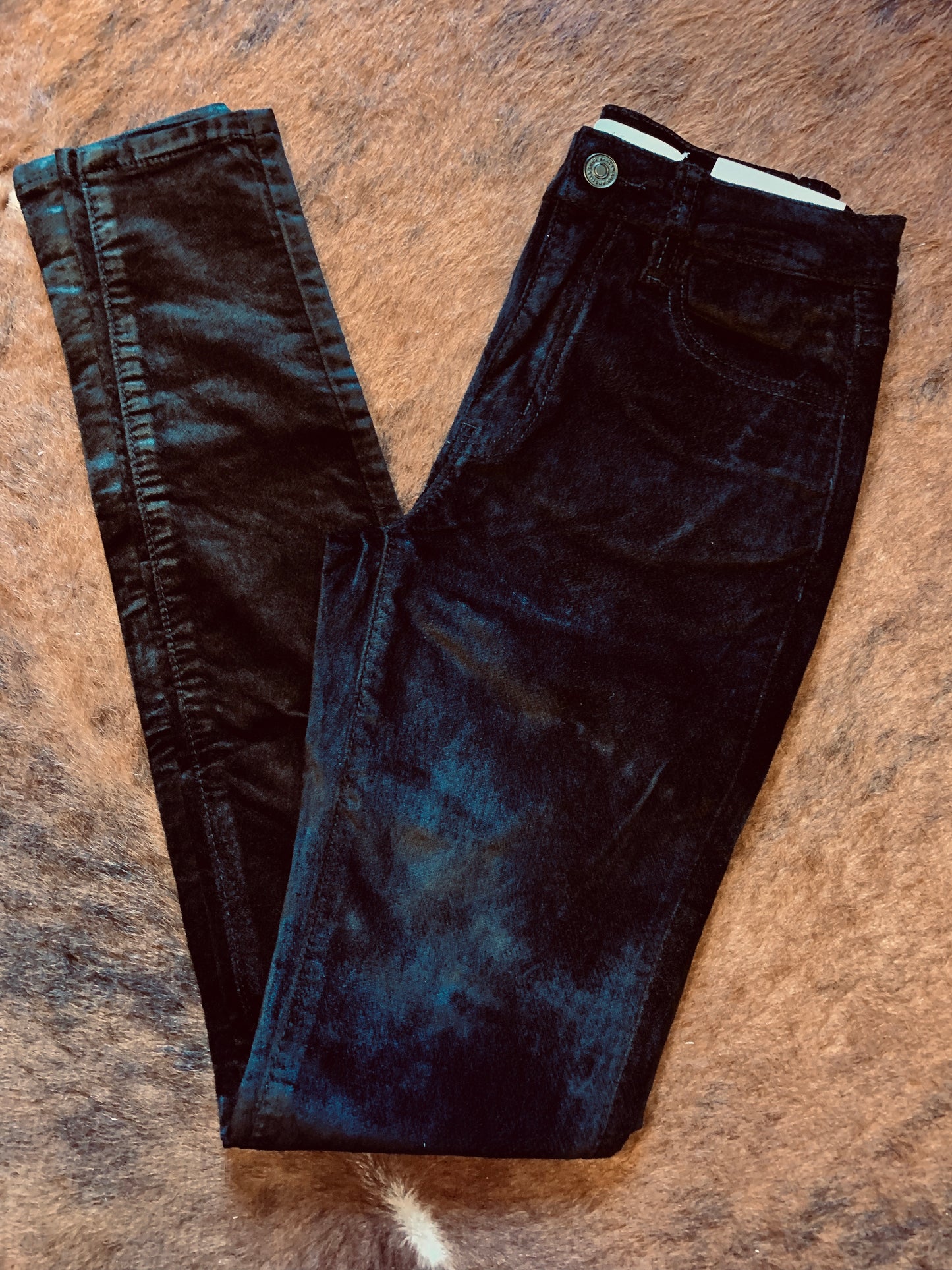 KC6289 KanCan Mid Rise Velvet Skinny Jeans