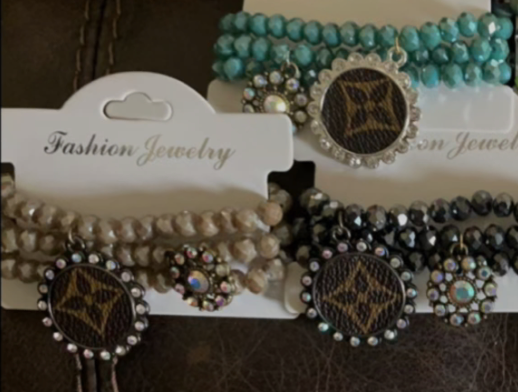 Luxury Upcycled Charm Bracelets: Brown