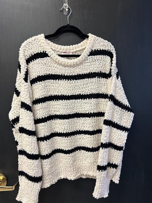 Natural/Black Striped Sweater