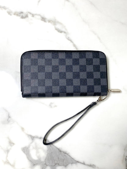 Checkered Wristlet Wallet